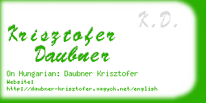 krisztofer daubner business card